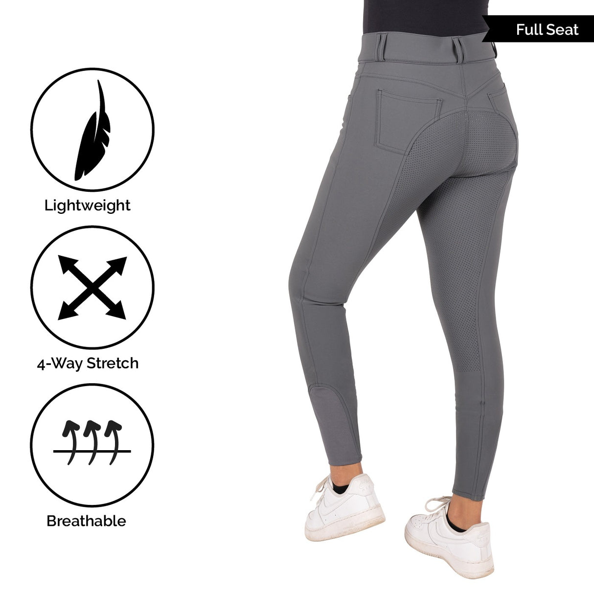 Elation Platinum Hudson Pantalon d'équitation taille haute à fond intégral