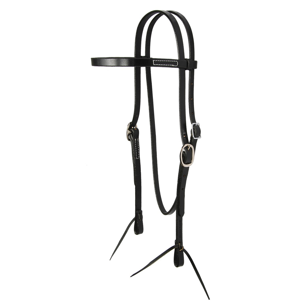 Copper Canyon Bridle Leather Browband Headstall W- Ties