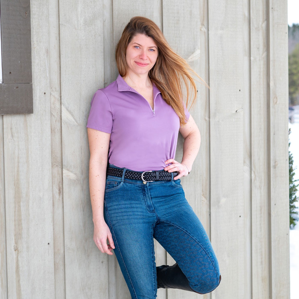 Pantalon d'équitation à fond intégral Elation Red Label Dinah Denim