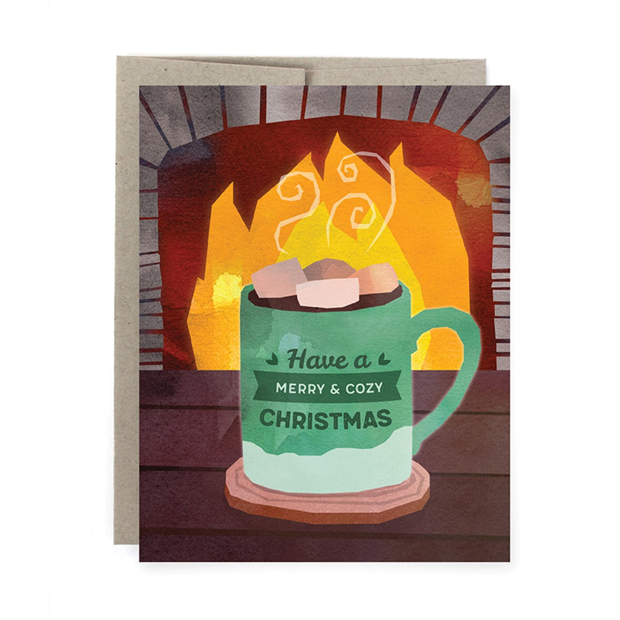 Art of Melodious Cozy & Merry Christmas Greeting Card