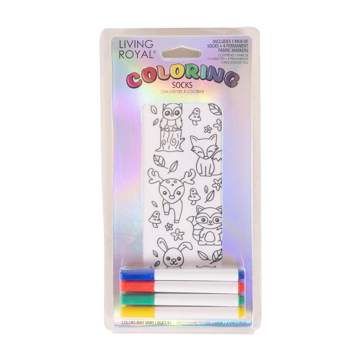 Living Royal Woodland Animal Coloring Ankle Socks