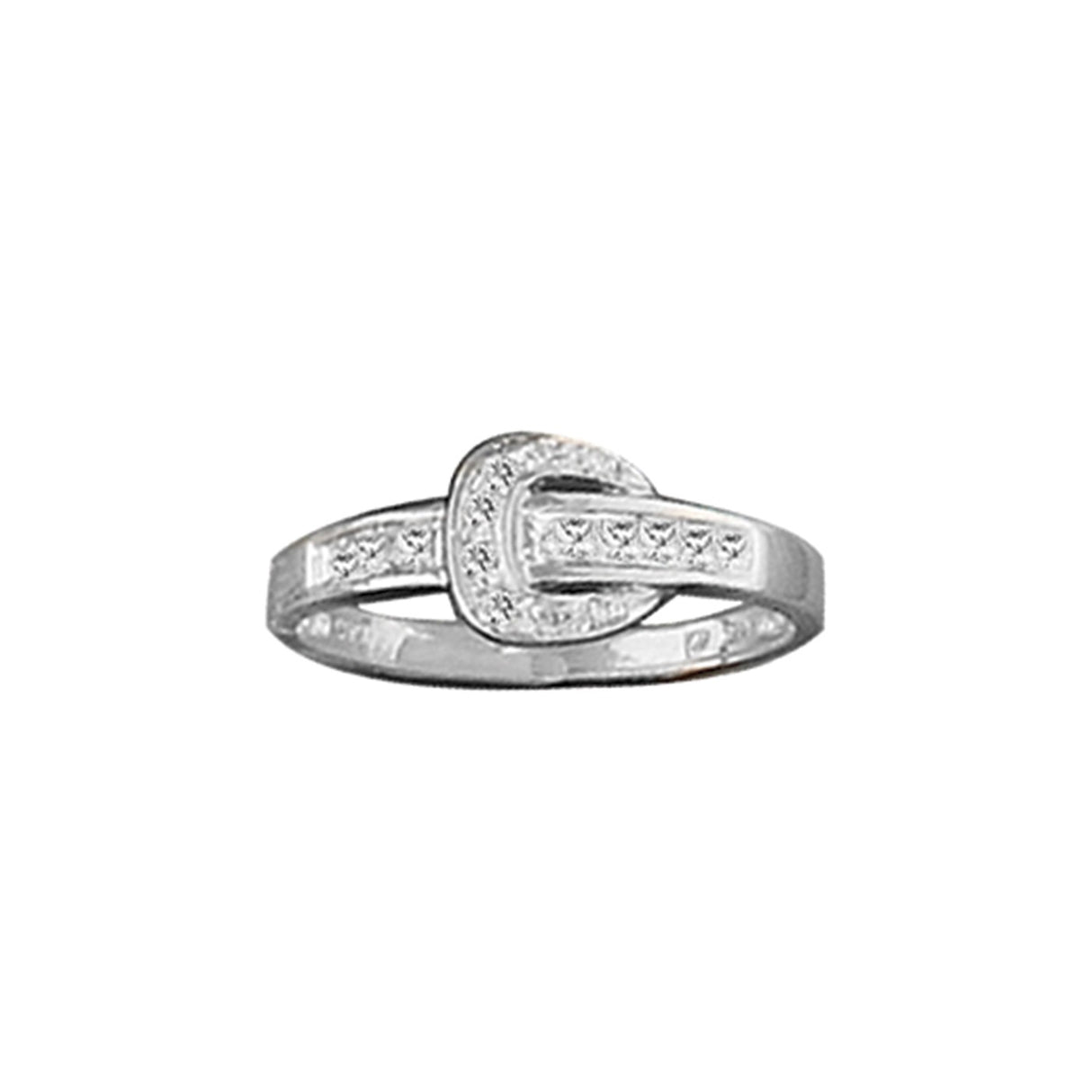 Bague à boucle en cristal sertie de petits canaux Kelly Herd