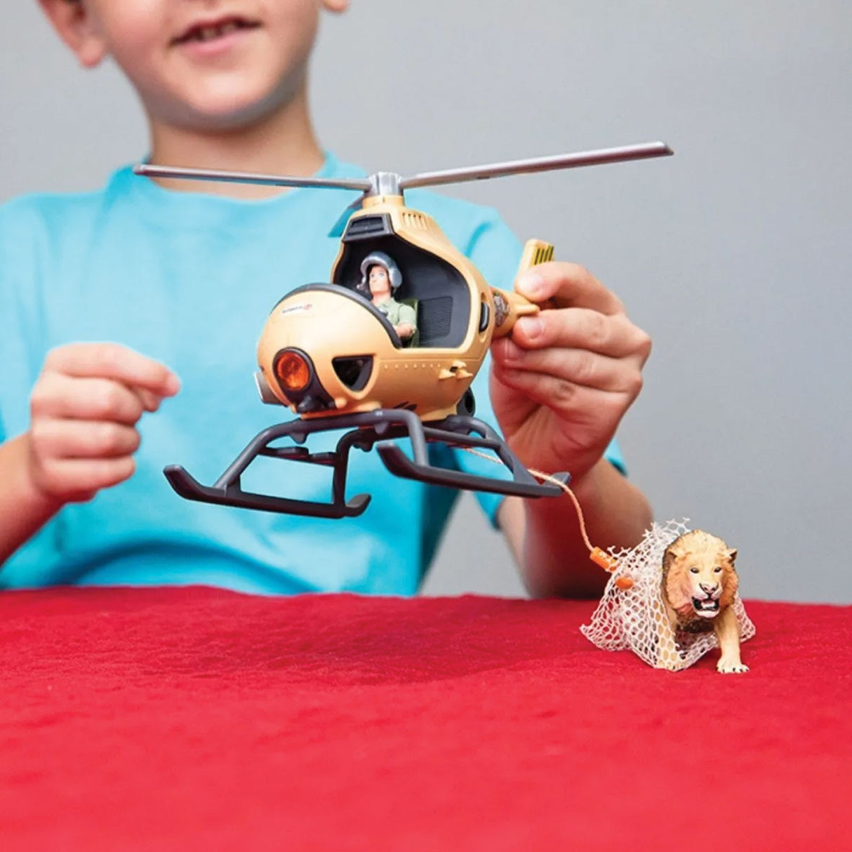 Hélicoptère de sauvetage d'animaux sauvages Schleich