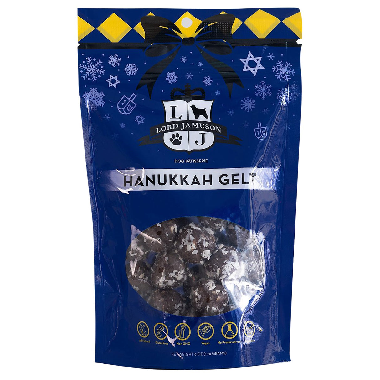 Lord Jameson Hannukah Gelt Organic Dog Treats 6 Oz
