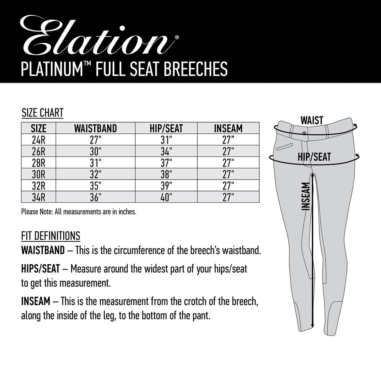 Elation Platinum Full Seat Breech