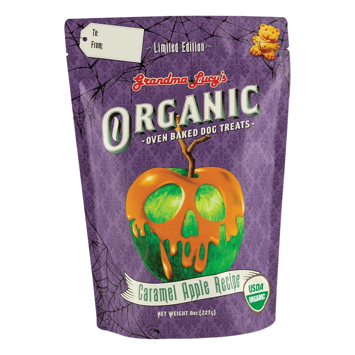Grandma Lucy's Organic Baked Caramel Apple Dog Treat 8 Oz