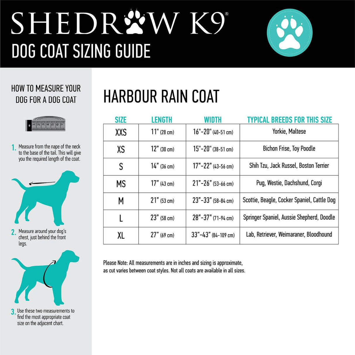 Manteau de pluie Shedrow K9 Harbour
