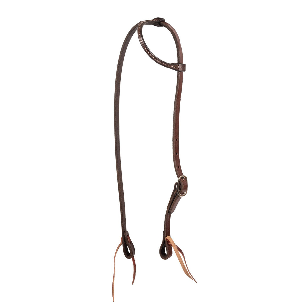Western Rawhide Single Ply One Ear Headstall W- Ties