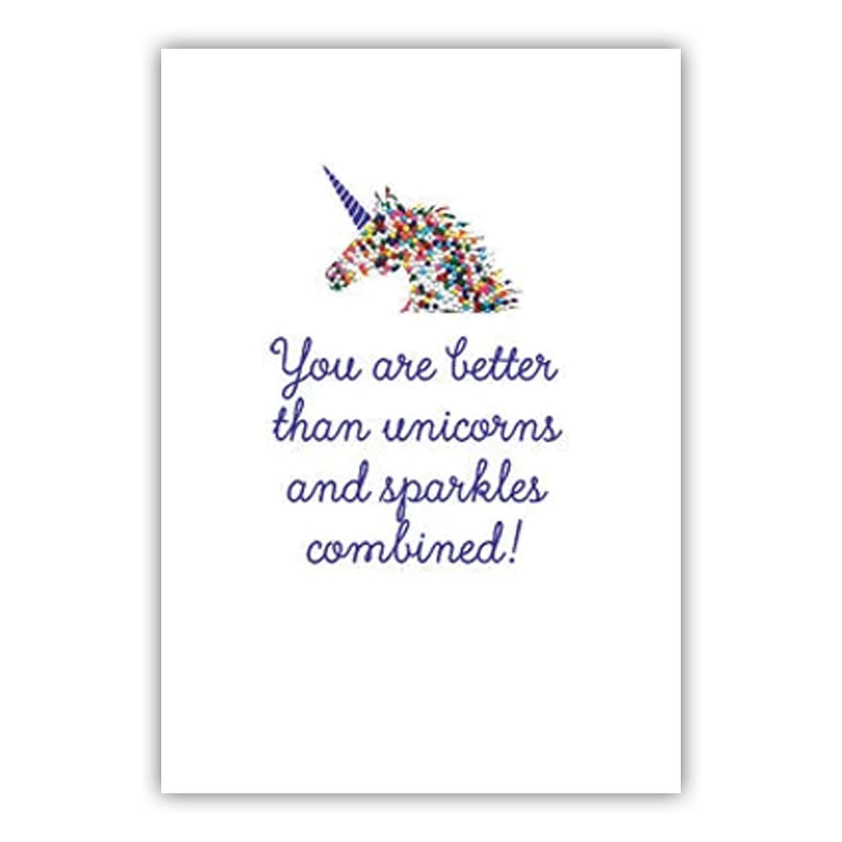 Skel Unicorn Sparkle Birthday Card