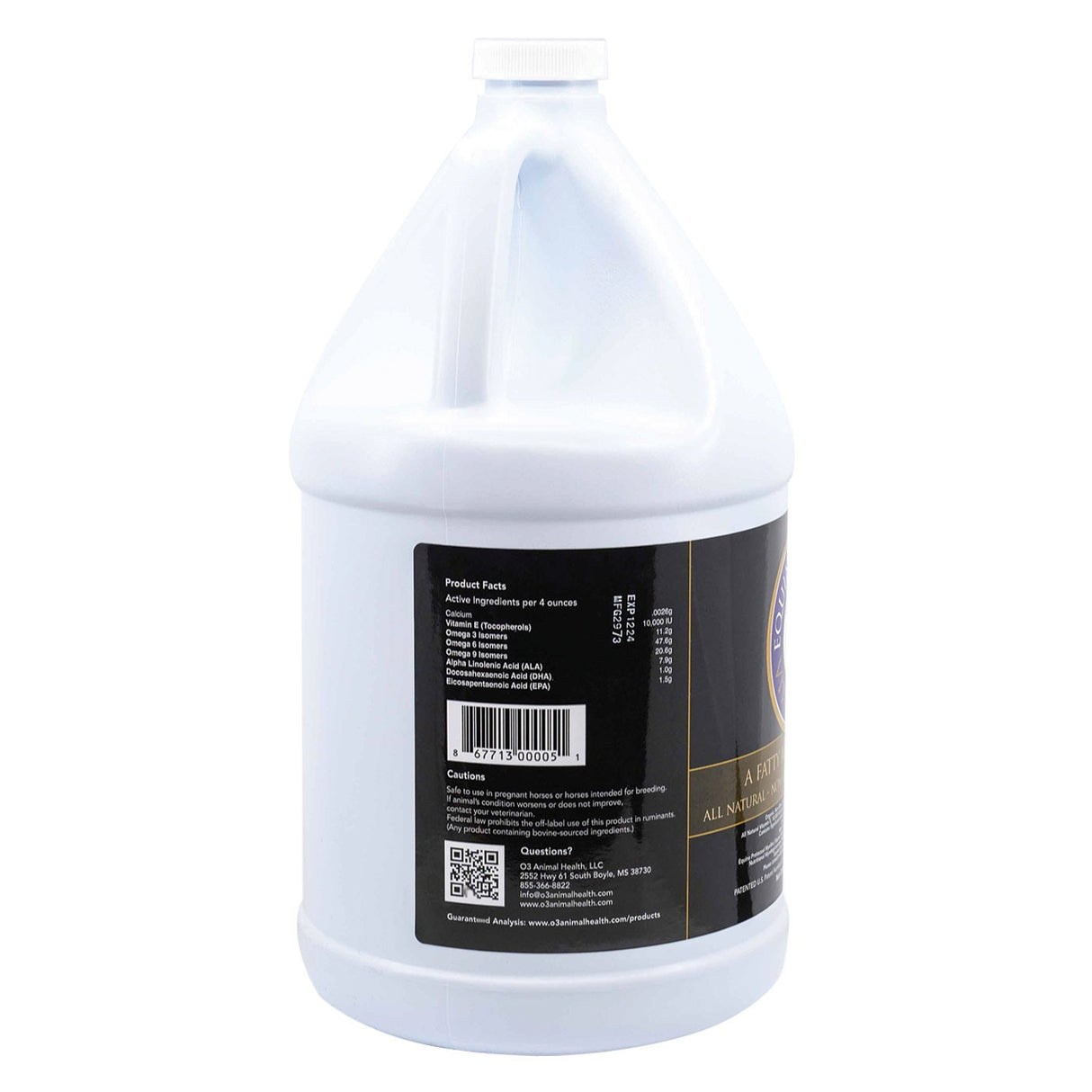 Gallon de vitamine E oméga équine