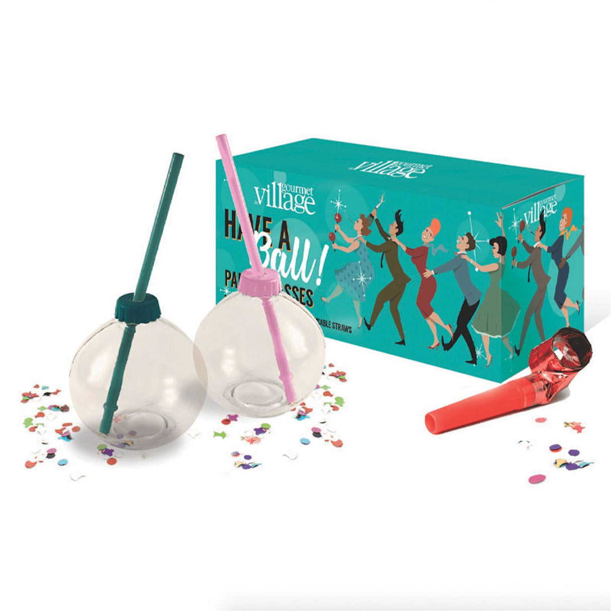 Gourmet Village Have A Ball Glass Sippers Set