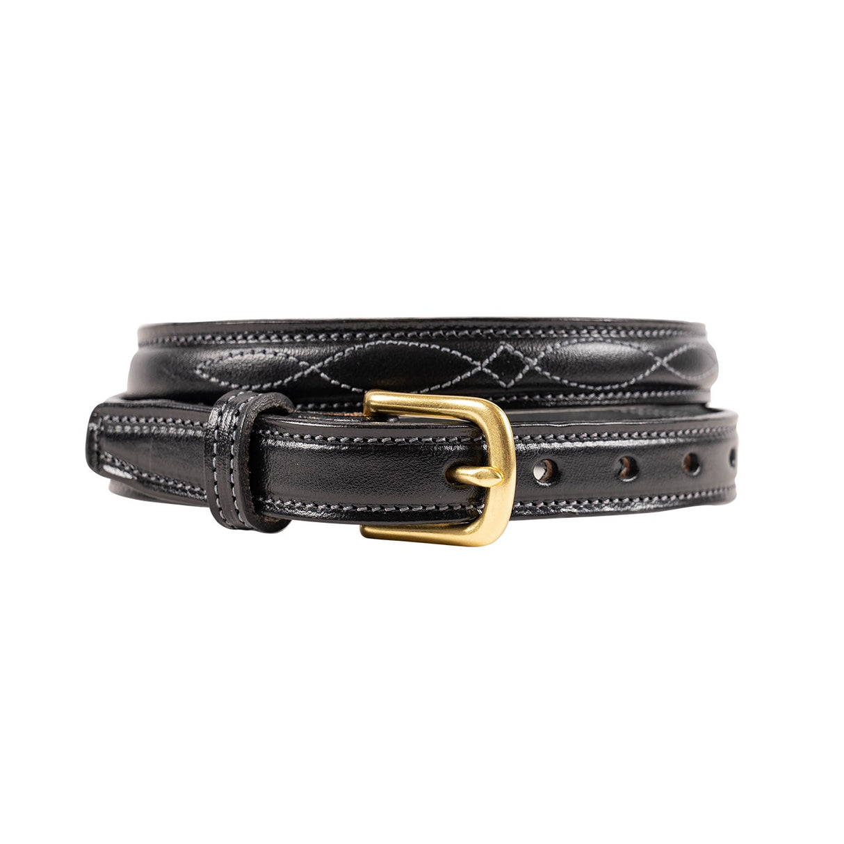 Ceinture cousue fantaisie surélevée en cuir Tory
