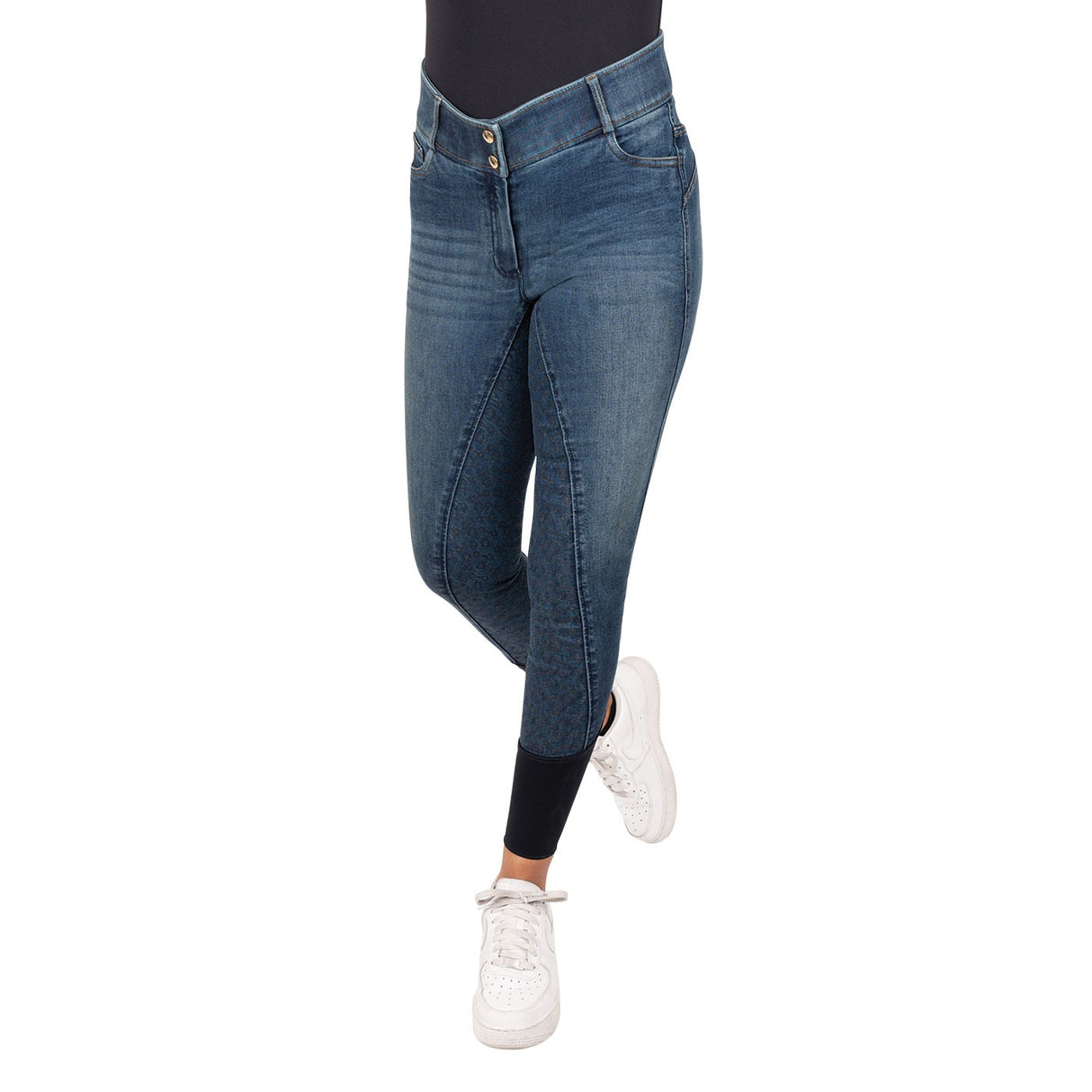 Pantalon d'équitation à fond intégral Elation Red Label Dinah Denim