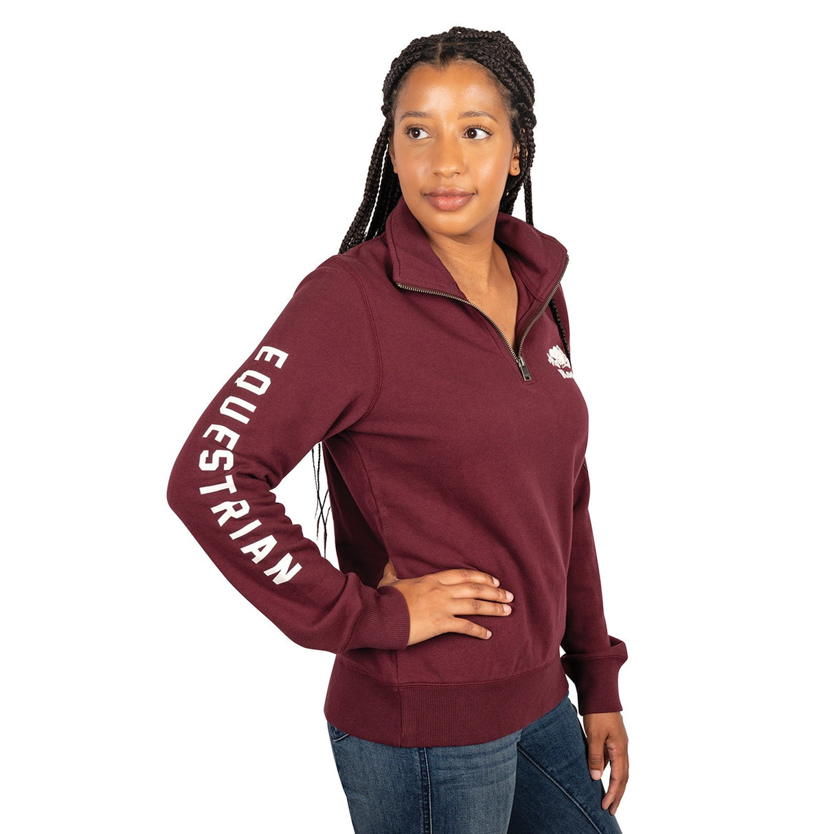 Sweat-shirt zippé Roots Equestrian Original Stein