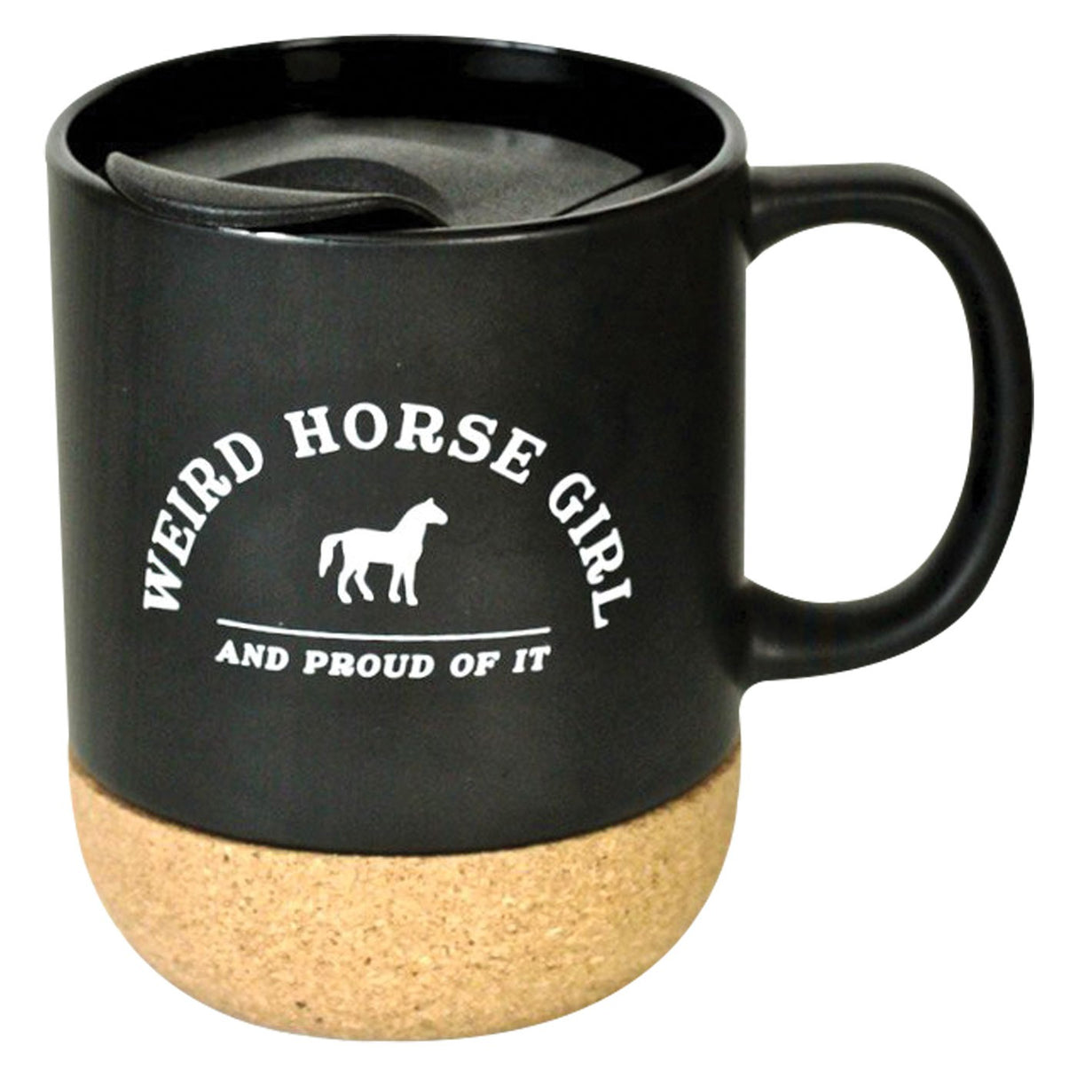 Tasse de fille de cheval bizarre équestre épicée