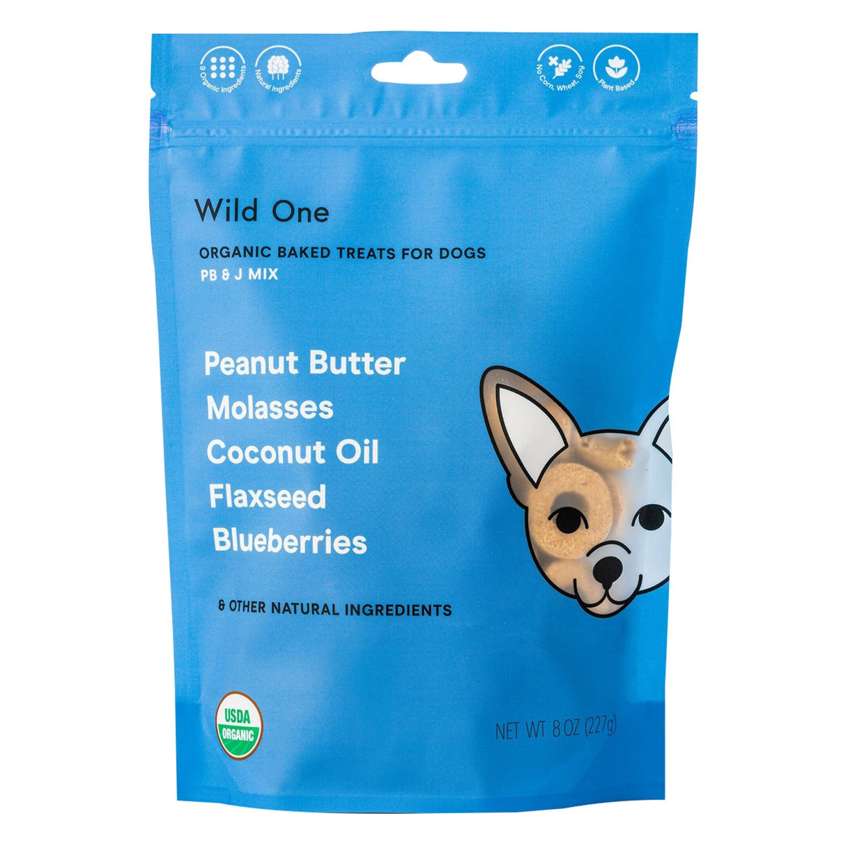 Wild One PB & J Baked Dog Treat 8 Oz