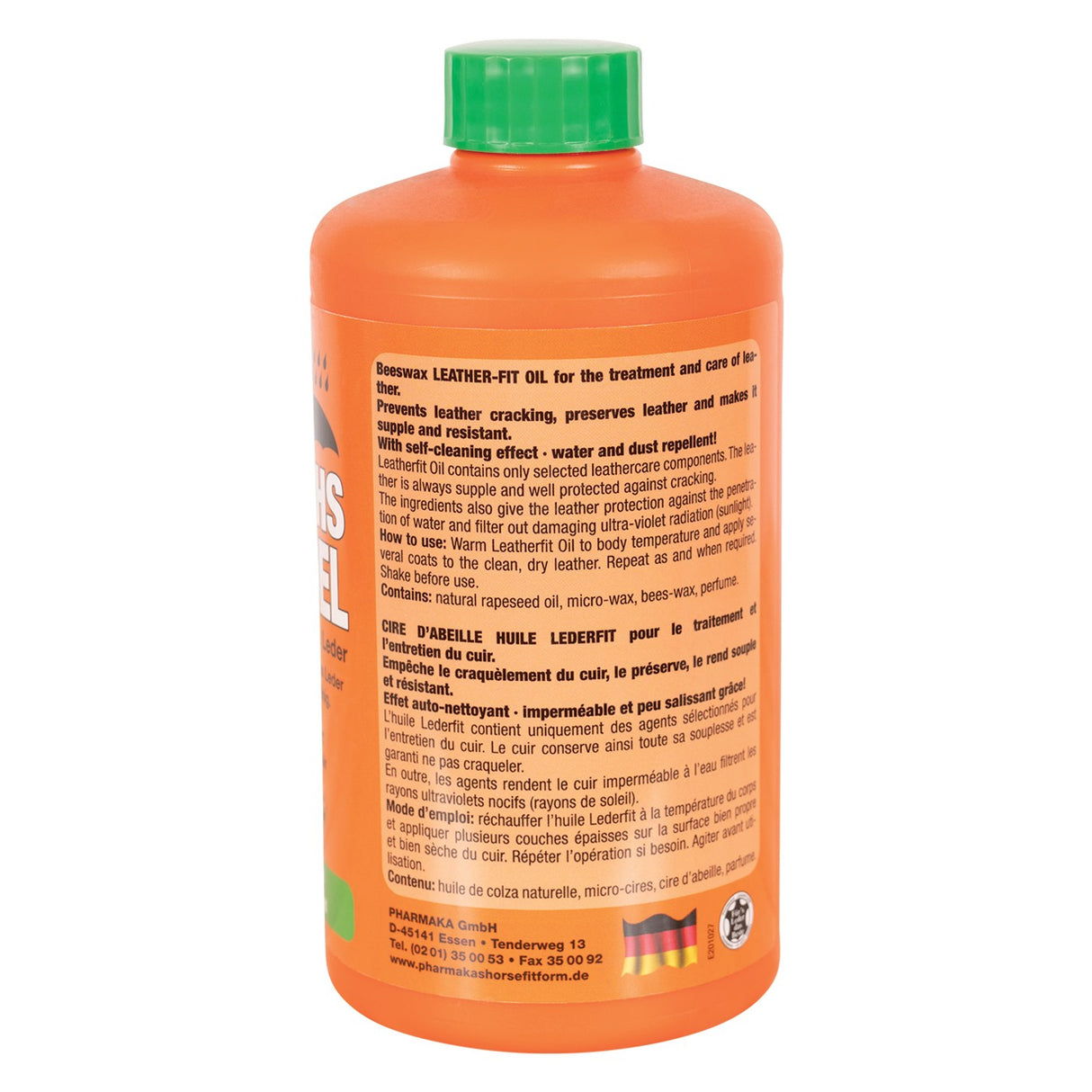 Pharmaka Huile de cire d'abeille pour cuir 500 ml