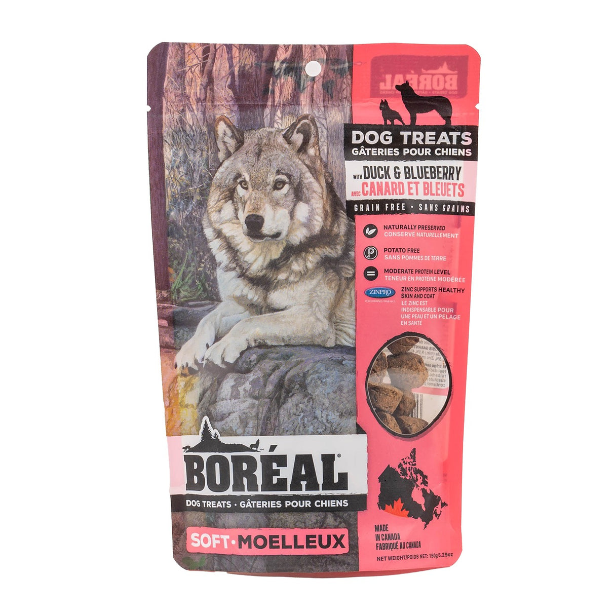Gâterie pour chien Canard boréal et myrtille 150 g