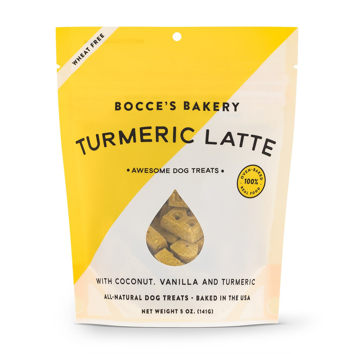 Bocce's Bakery Turmeric Latte Basic Biscuit Dog Treat 5 Oz