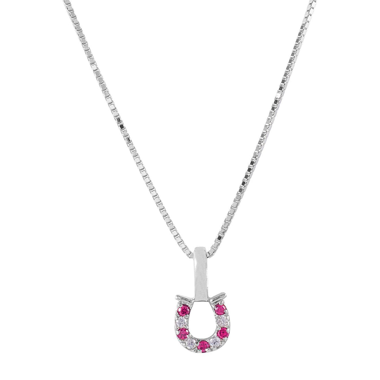 Kelly Herd Baby Horseshoe Pendant - Cubic Zirconia