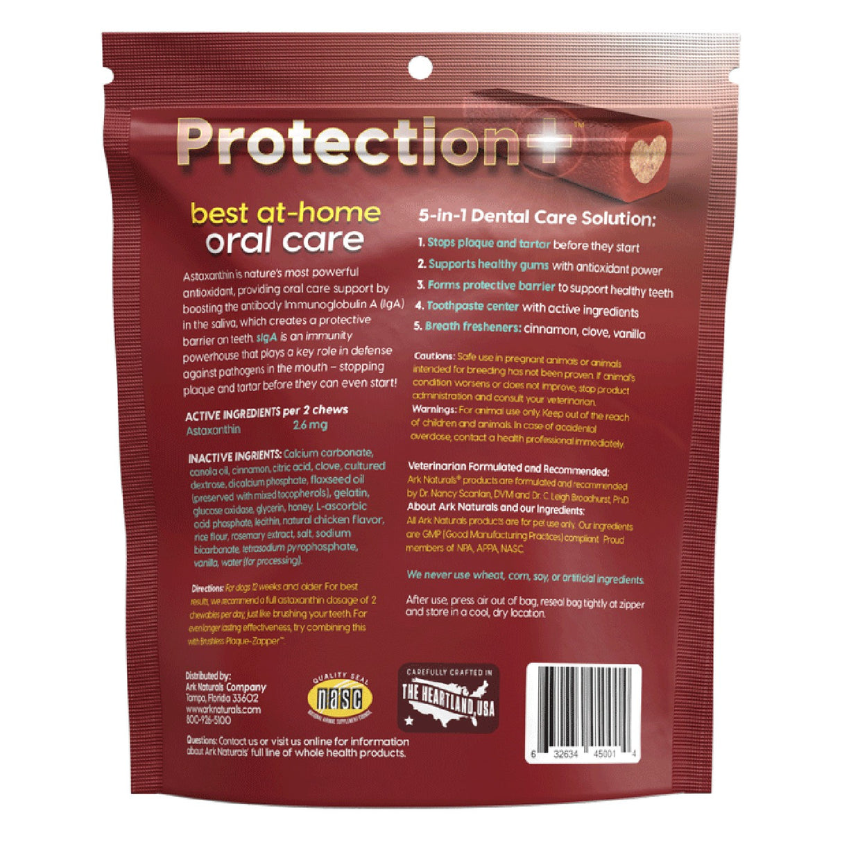 Ark Naturals Dentifrice sans brosse Protection Plus à mâcher pour chien moyen 18 oz