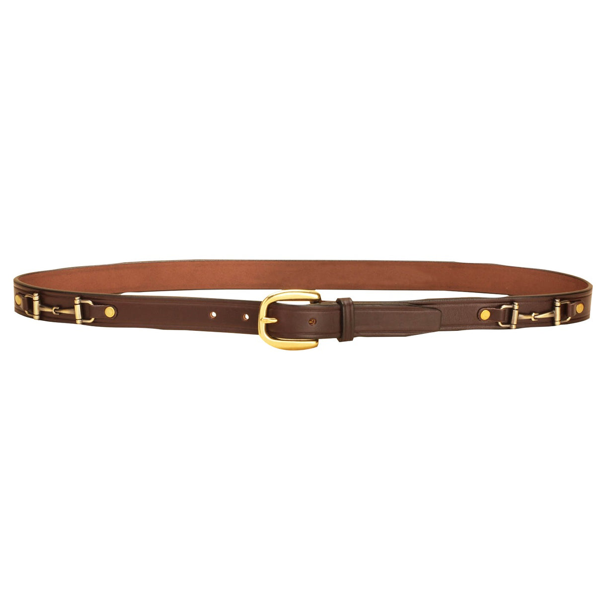Ceinture à mors de filet en cuir Tory avec mors et boucle en laiton