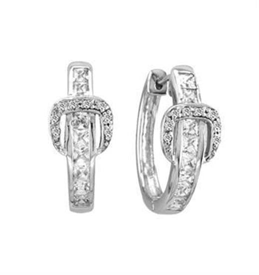 Kelly Herd Channel Set Buckle Earrings