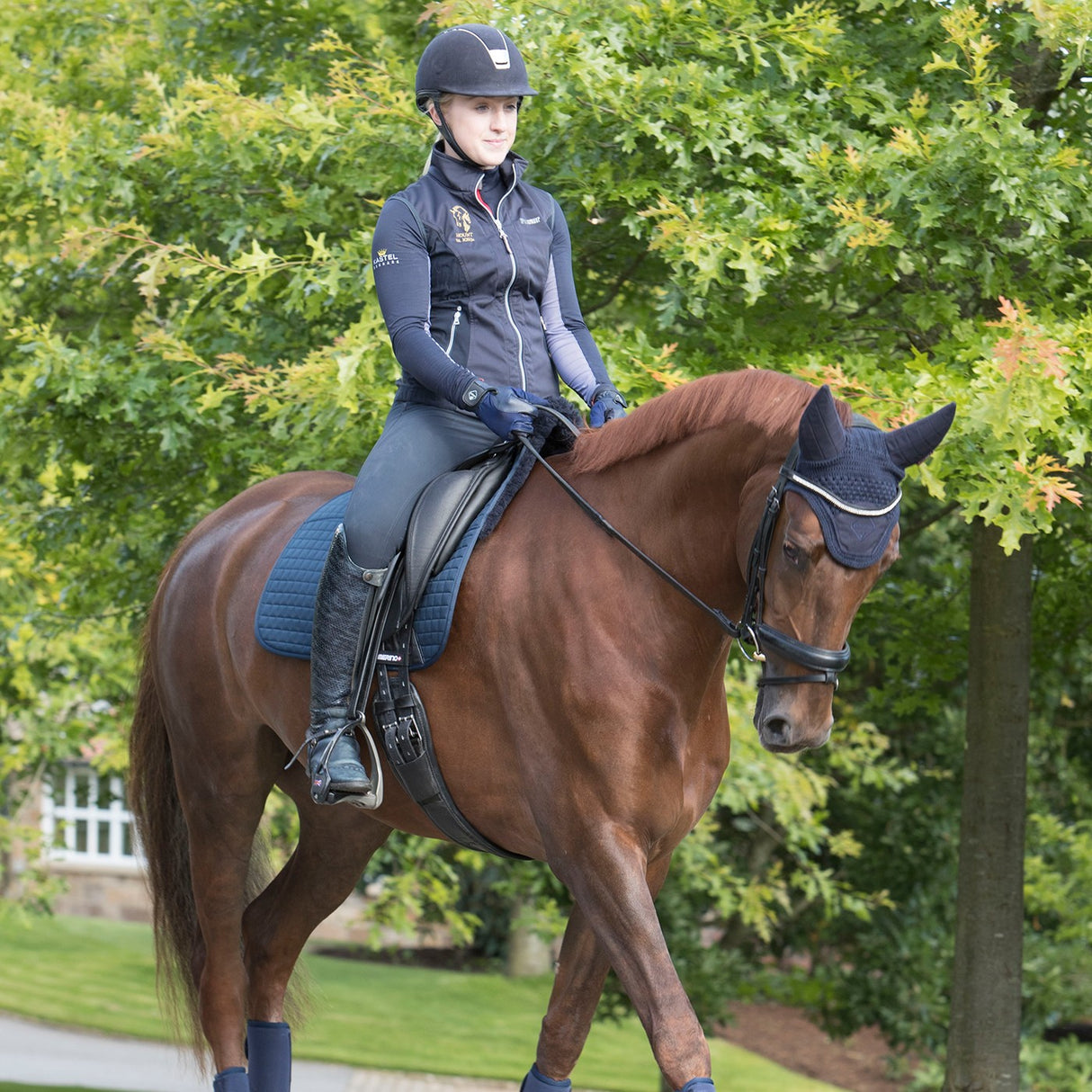 Coussin carré de dressage en daim LeMieux
