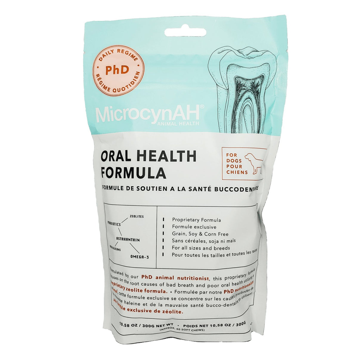 MicrocynAH Oral Health Formula Dog Supplement 300 g