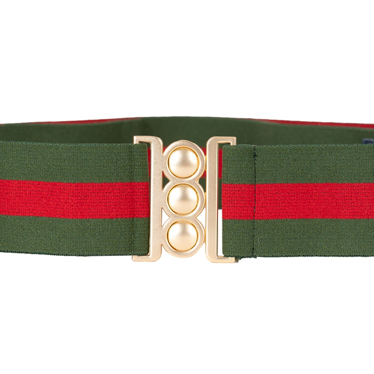 Cinto By Unbelt Hunter Tri-Stripe W- Gold Buckle