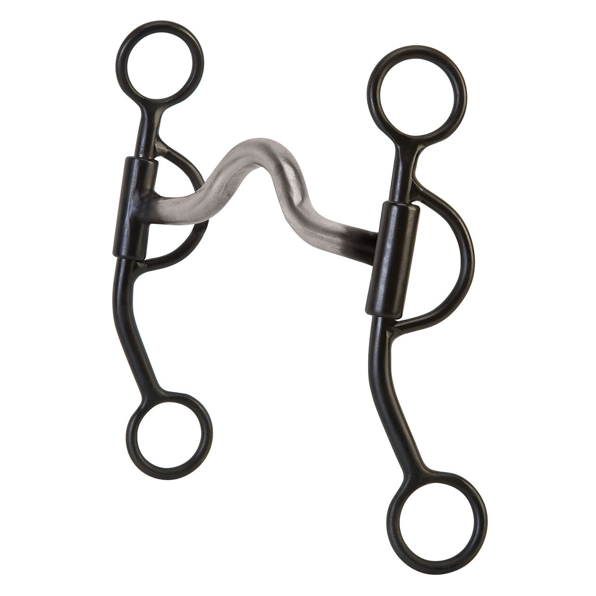 Weaver Black Steel Sweet Iron Curb Bit W- Medium Port