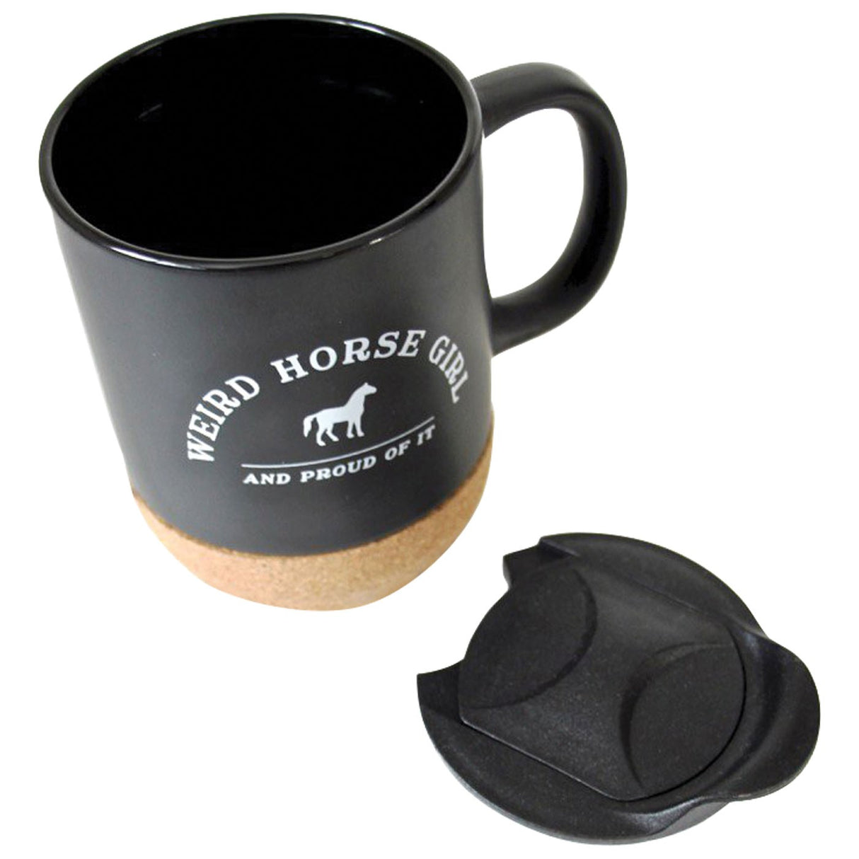 Tasse de fille de cheval bizarre équestre épicée