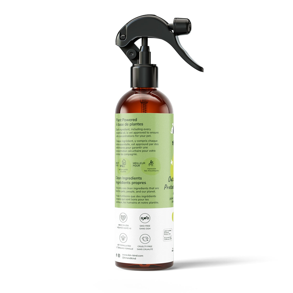Kin + Kind Lemongrass Outdoor Shield Pet Spray 12 Oz