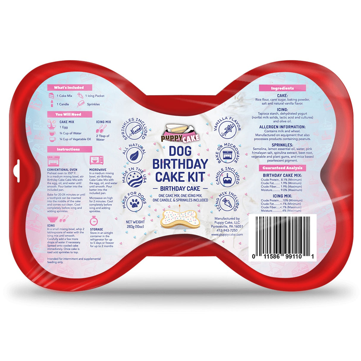 Puppy Cake Birthday Cake Dog Birthday Cake Kit