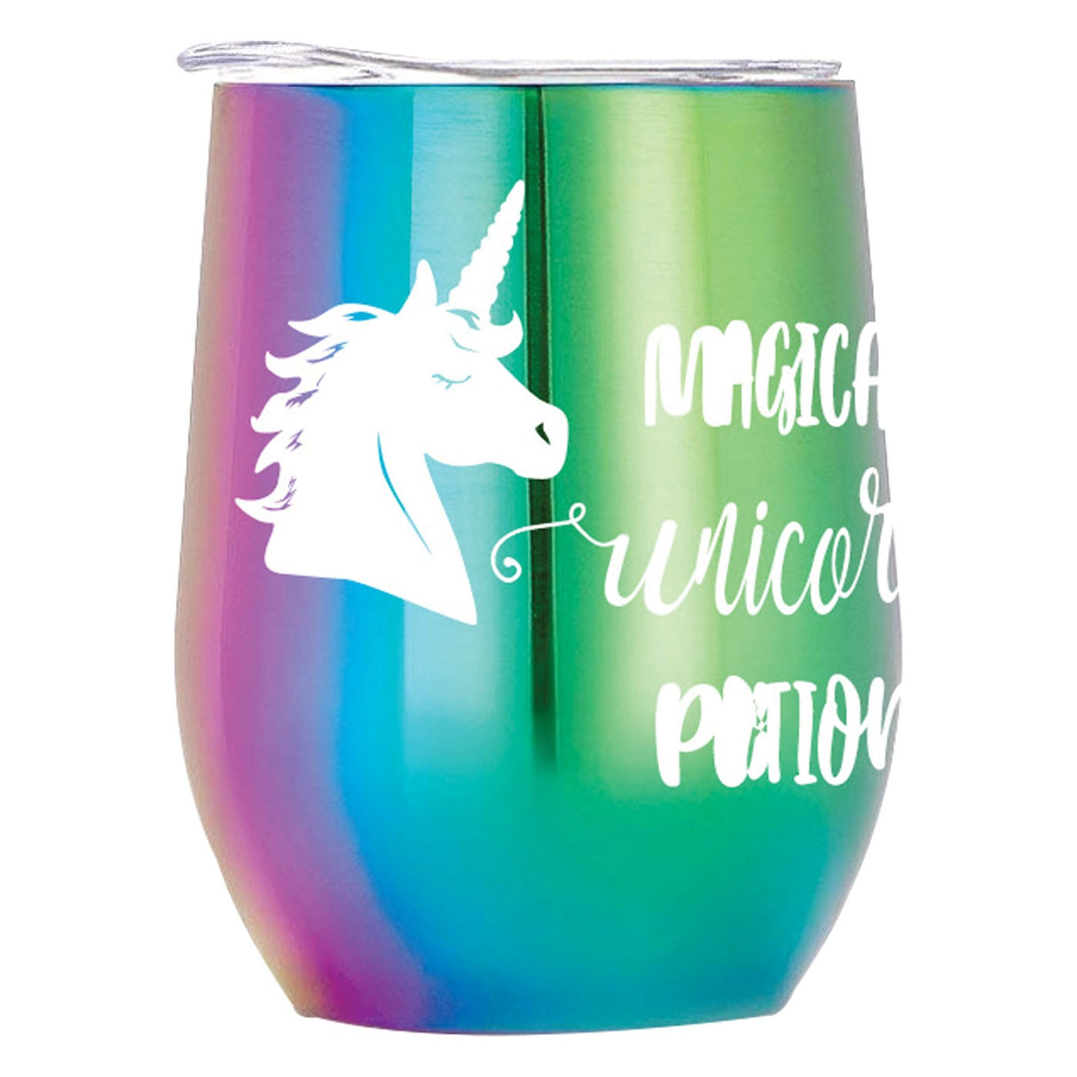 Tasse isolée de potion de licorne équestre épicée