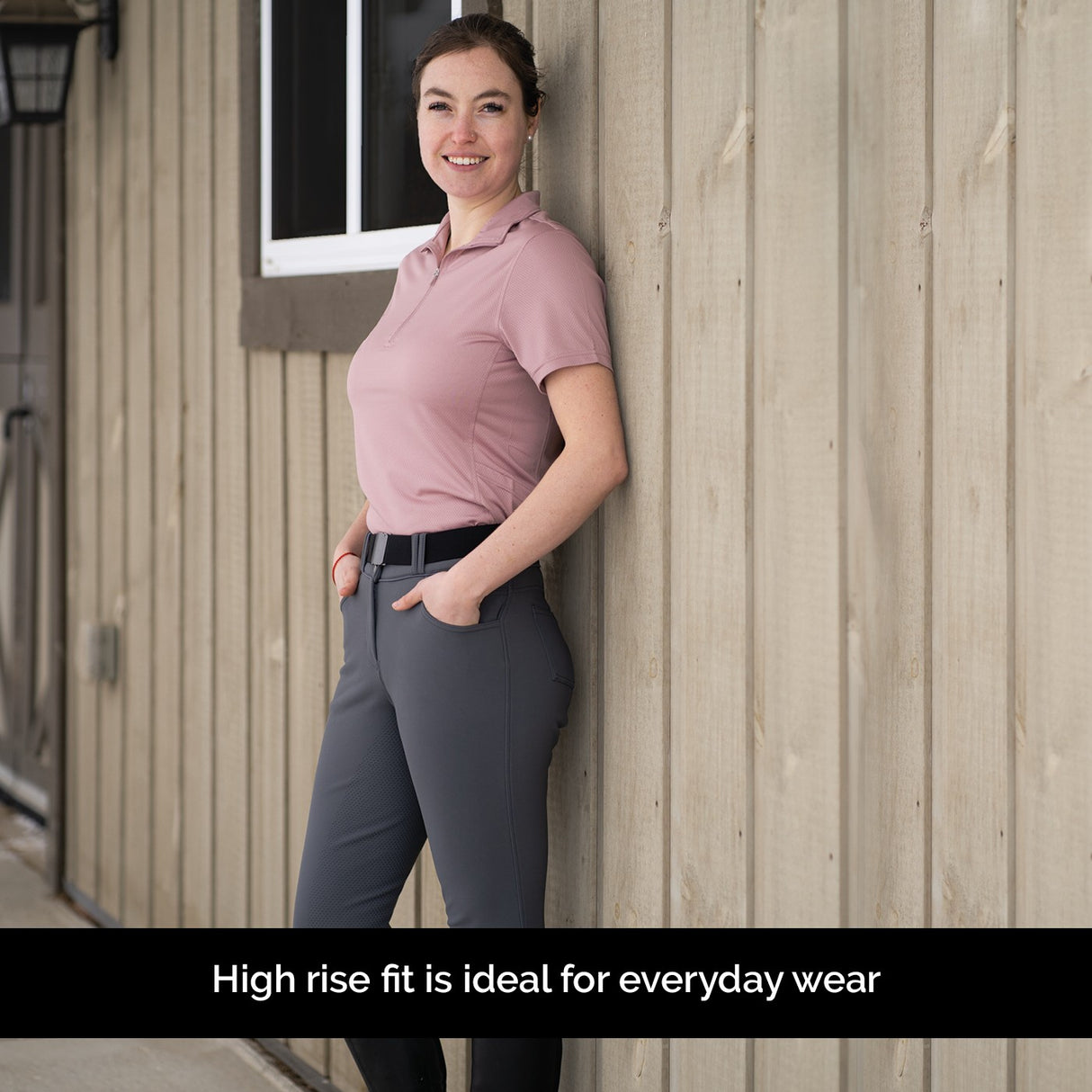 Elation Platinum Hudson Pantalon d'équitation taille haute à fond intégral