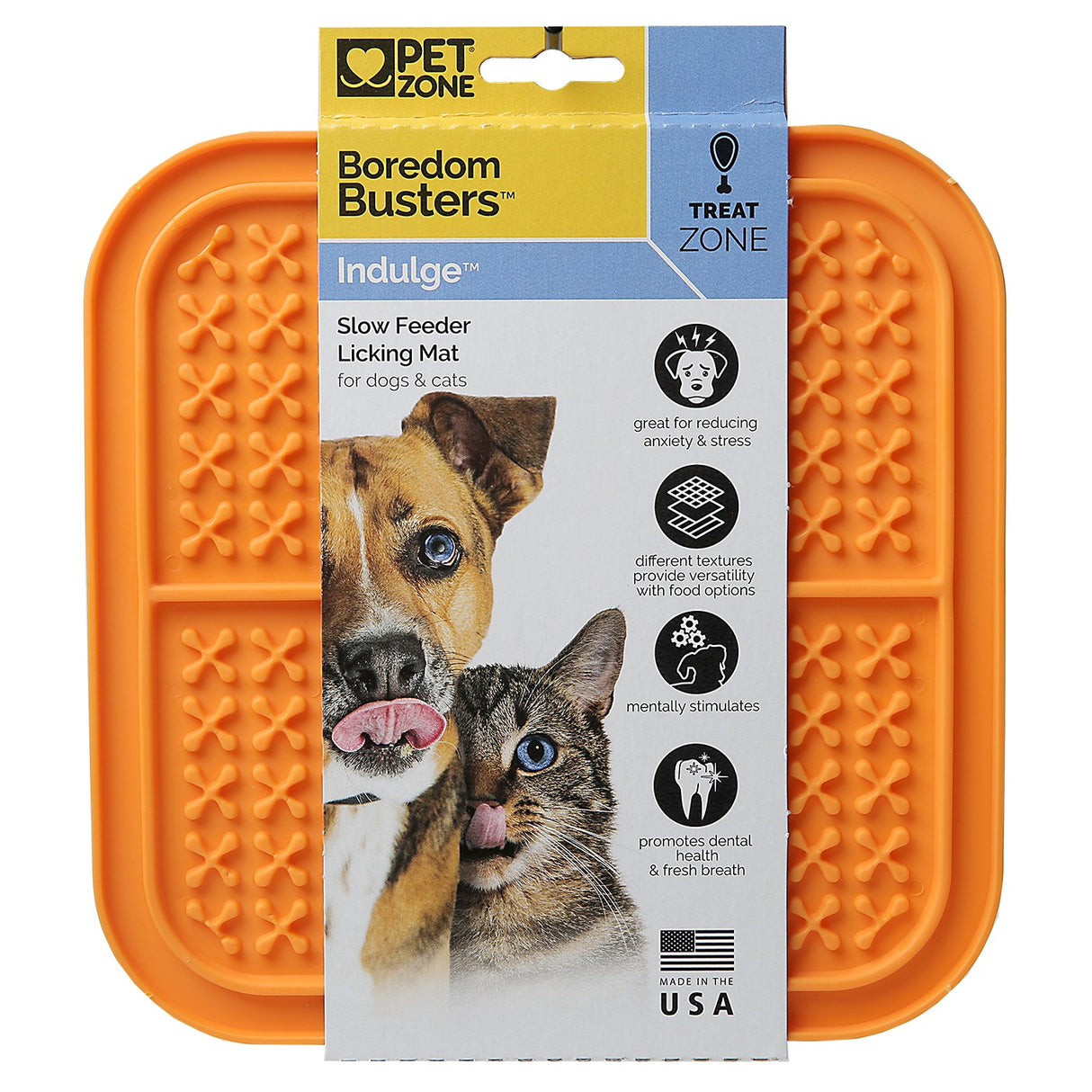 Boredom Busterz Orange Indulge Lick Mat