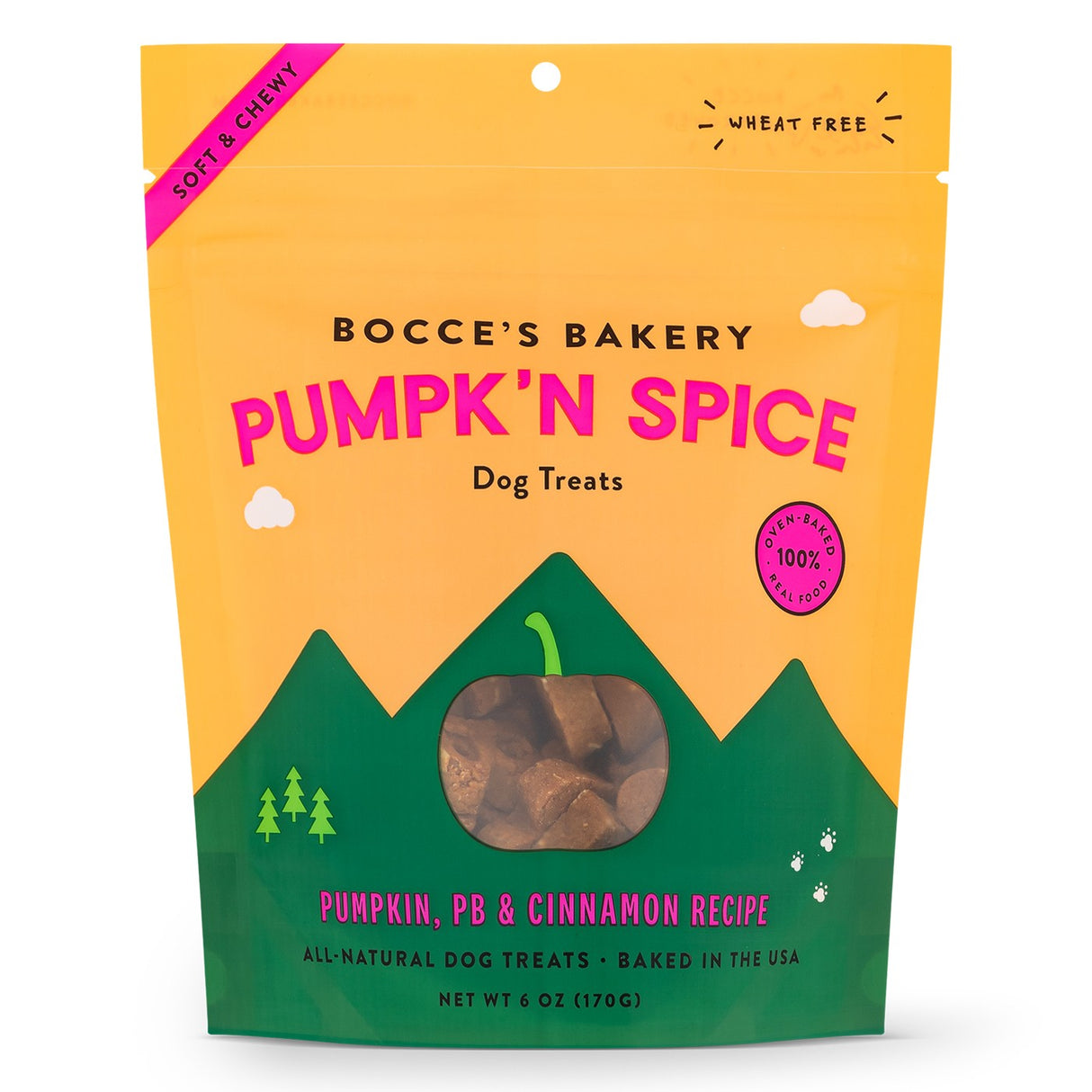 Bocce's Bakery Pumpkin Spice Soft & Chewy Dog Treat 6 Oz