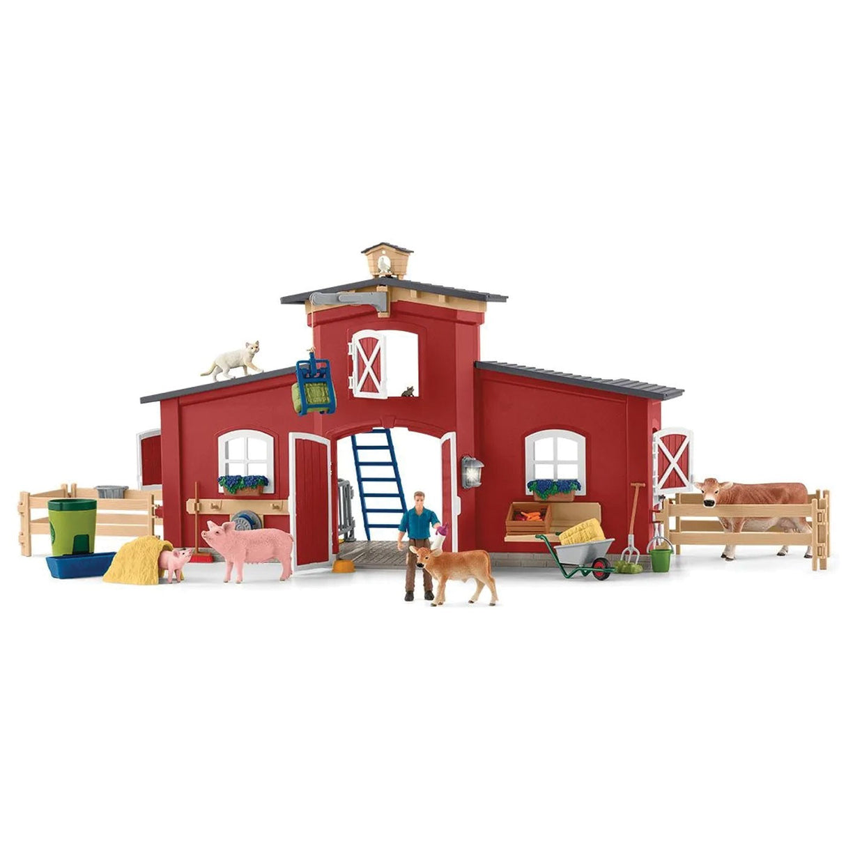 Grange rouge de la ferme Schleich