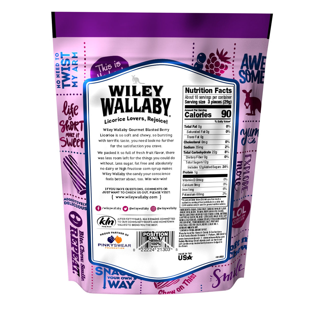 Wiley Wallaby Gourmet Blasted Berry Liquorice 284 g