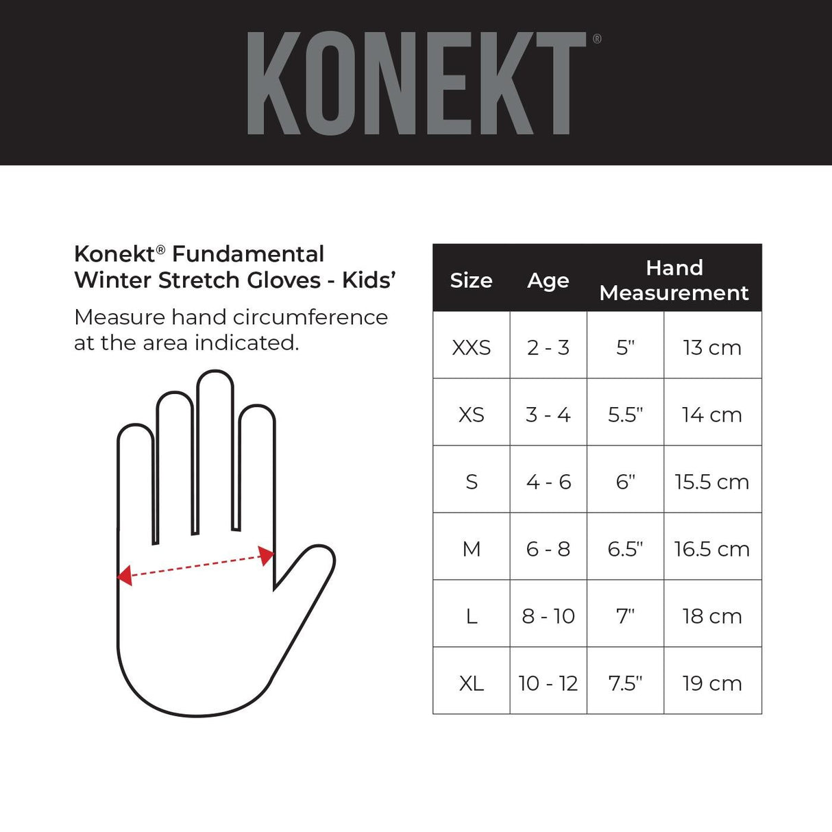Konekt Stretch Lined Winter Gloves - Kids'