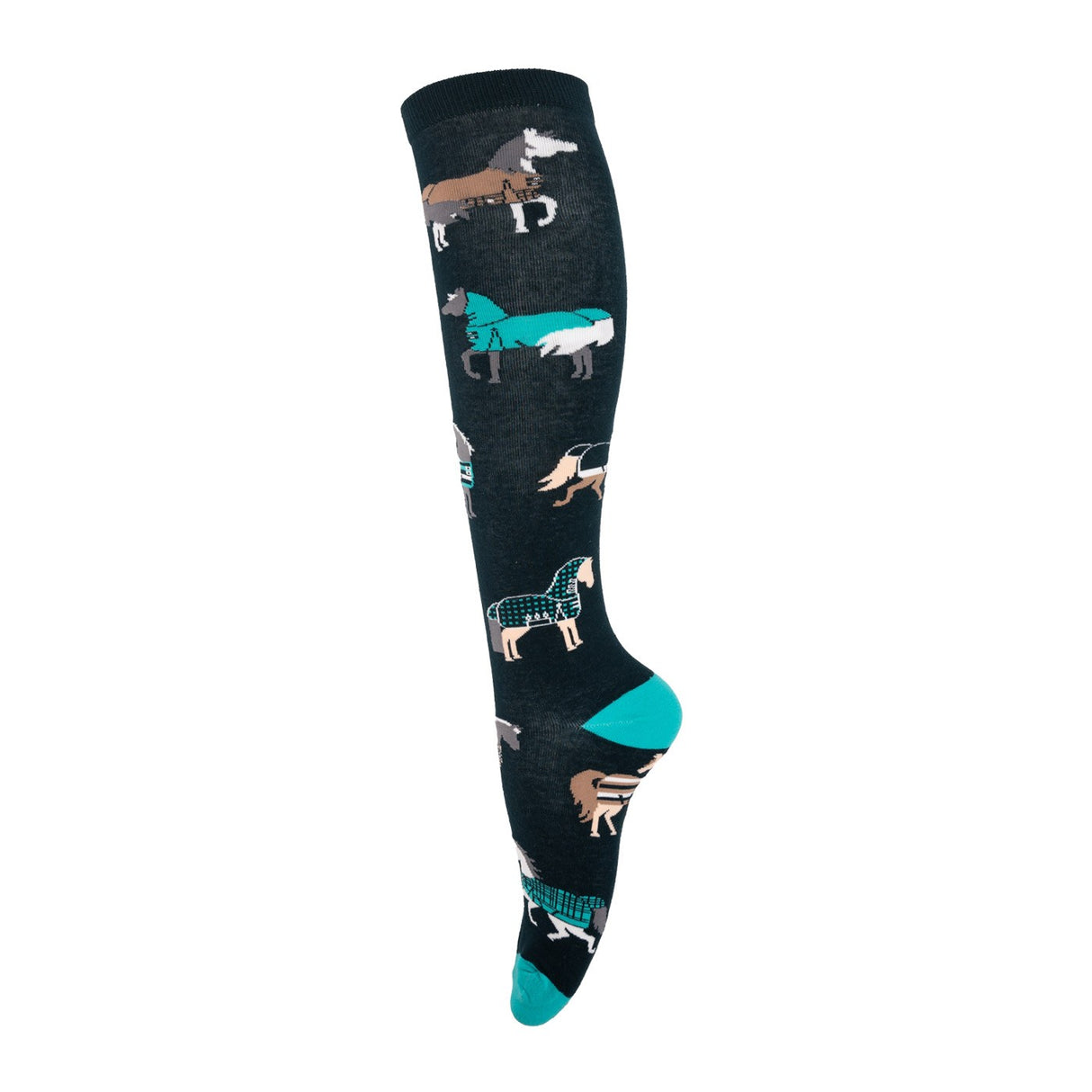 Four White Socks Reflecting Pond Blankets Knee High Socks