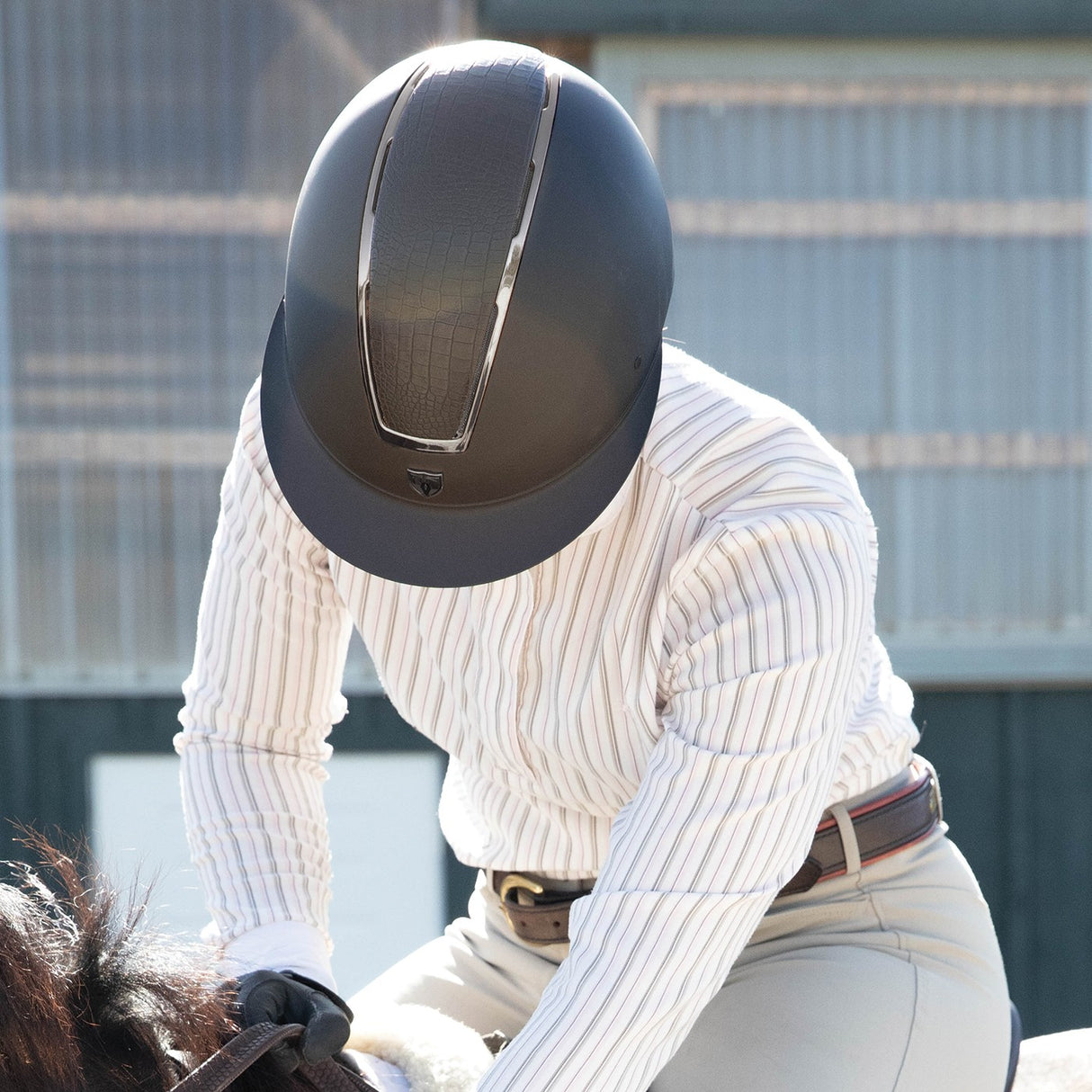 Tipperary Windsor Wide Brim MIPS Helmet - Croco & Smoked Chrome Trim