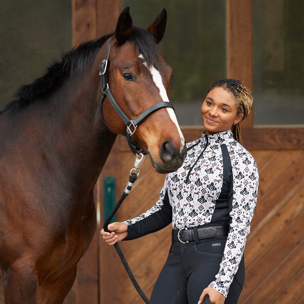 Kerrits Air Ice Fil Long Sleeve Print Shirt