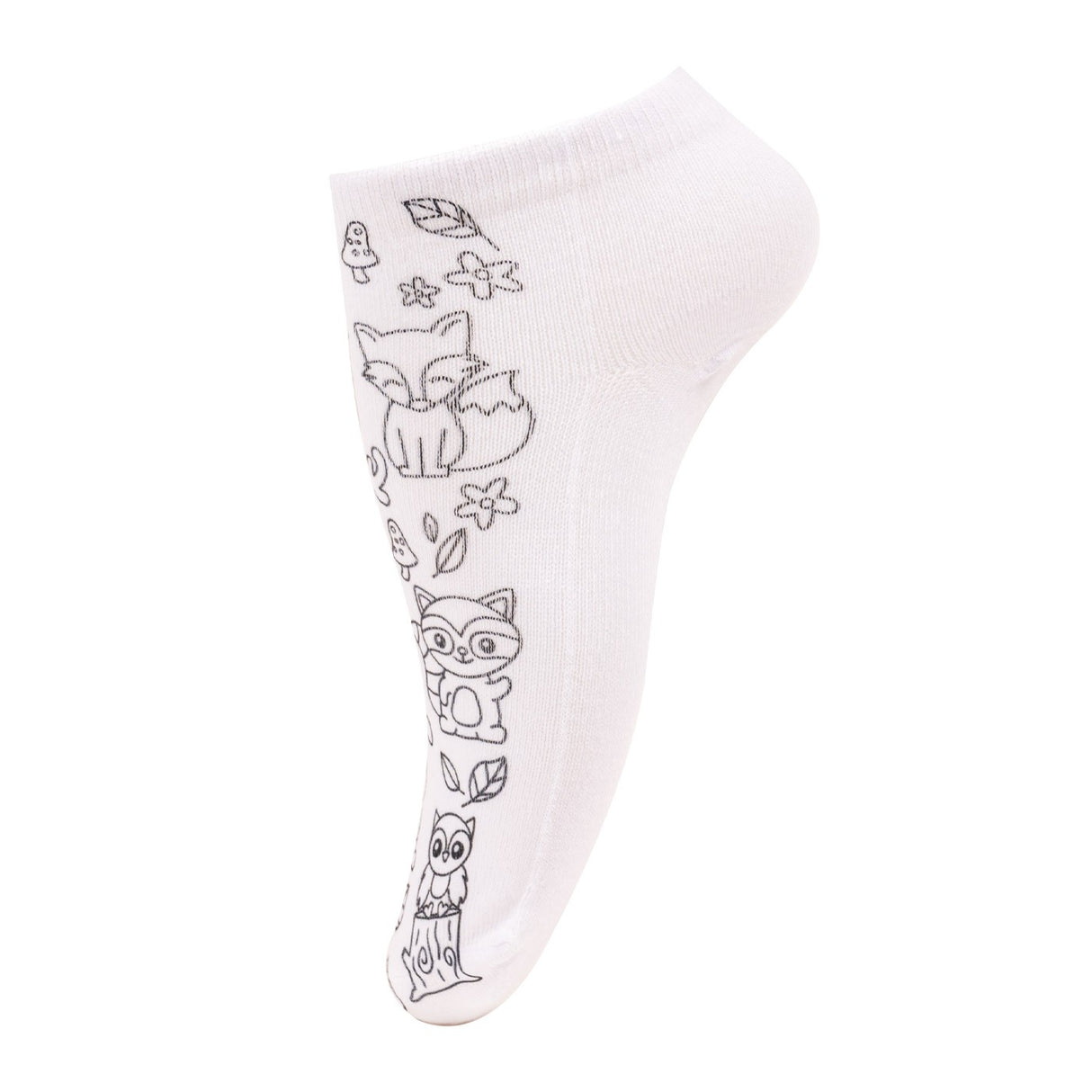 Living Royal Woodland Animal Coloring Ankle Socks