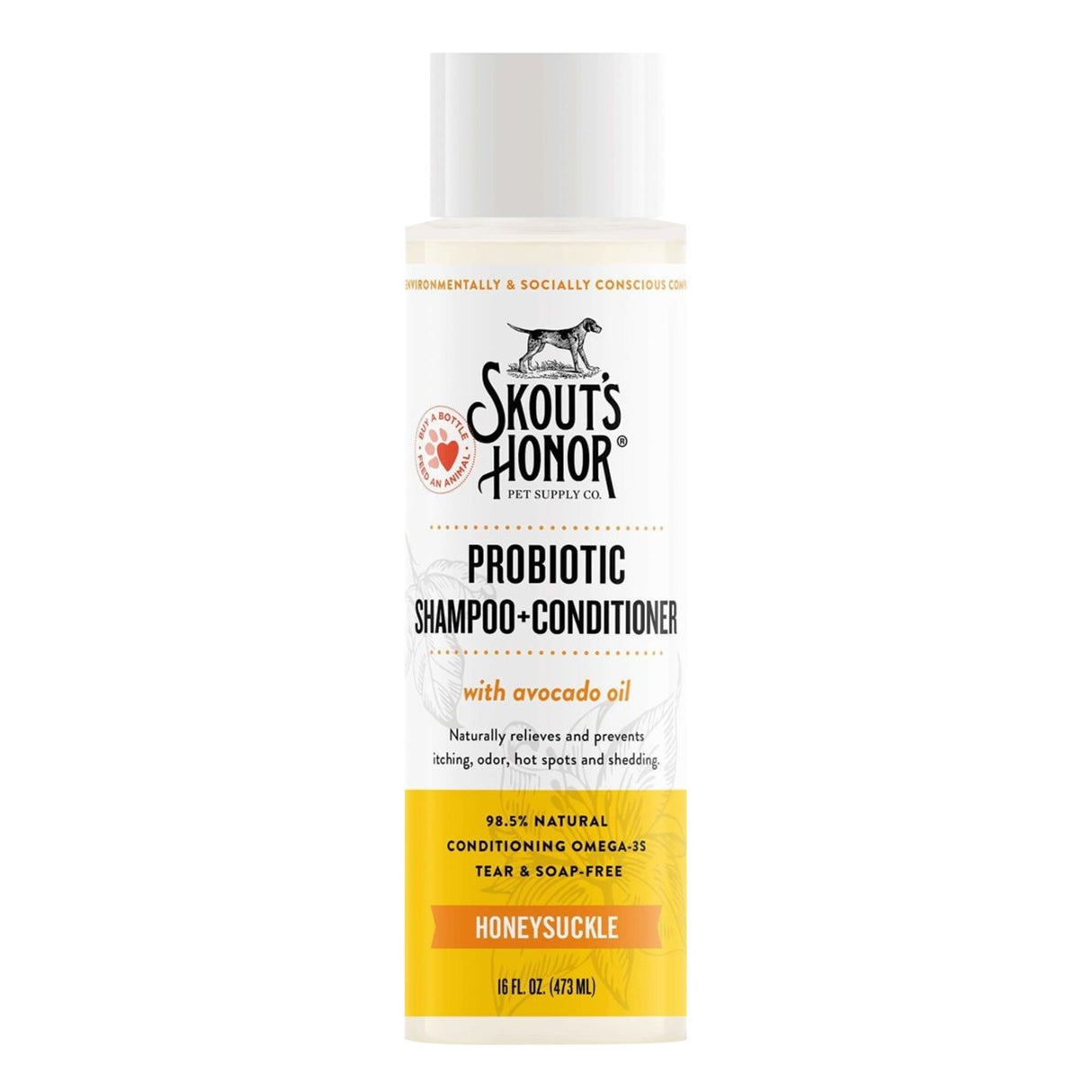 Skout's Honor Honeysuckle Probiotic Shampoo Plus Conditioner 473 mL