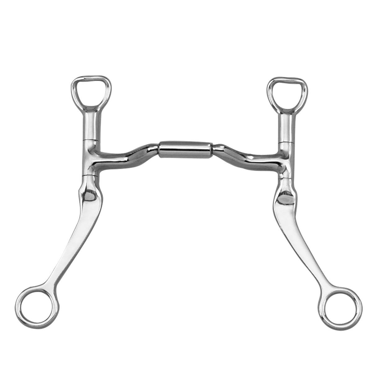Myler 7 in. Flat Shank Bit W- Sweet Iron Forward Tilt Port - Level 2-3