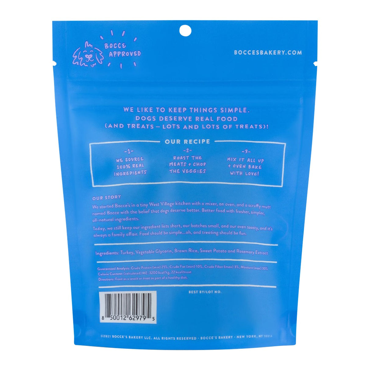 Bocce's Bakery Grazers Bâtonnets séchés de dinde 4 oz