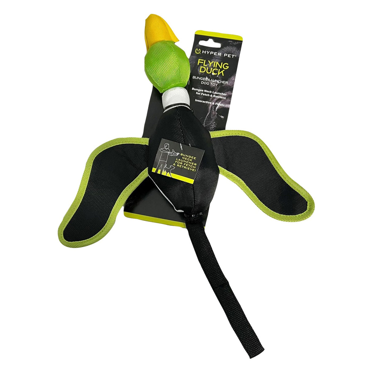 Jouet pour chien canard volant vert Hyper Pet