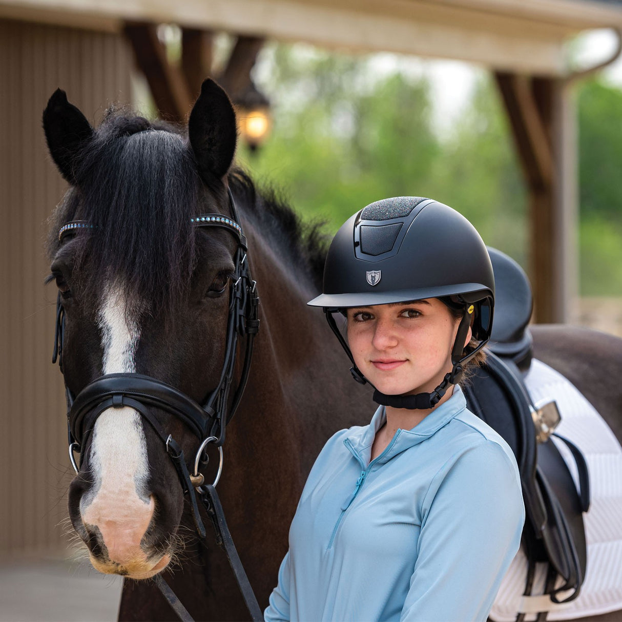 Tipperary Devon Wide Brim MIPS Helmet - Sparkle Black
